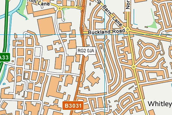 RG2 0JA map - OS VectorMap District (Ordnance Survey)