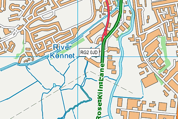 RG2 0JD map - OS VectorMap District (Ordnance Survey)