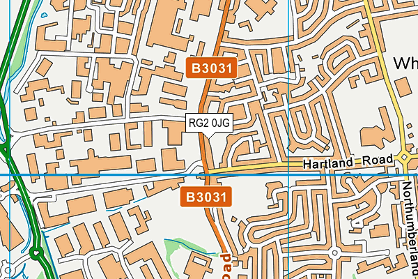 RG2 0JG map - OS VectorMap District (Ordnance Survey)