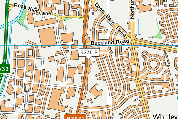 RG2 0JR map - OS VectorMap District (Ordnance Survey)