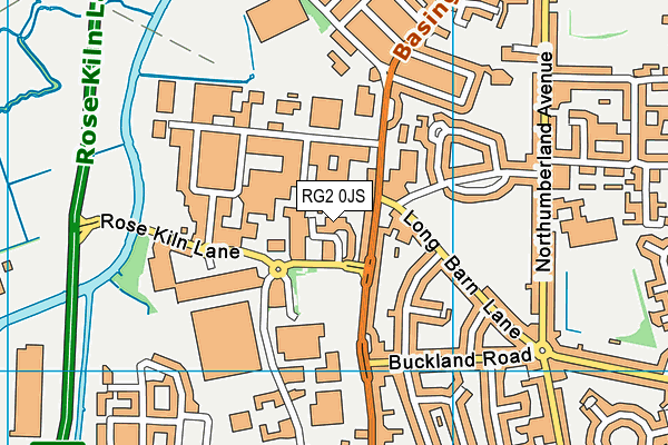 RG2 0JS map - OS VectorMap District (Ordnance Survey)