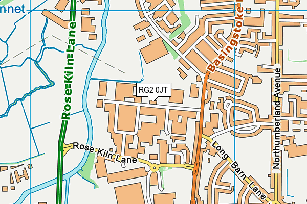 RG2 0JT map - OS VectorMap District (Ordnance Survey)