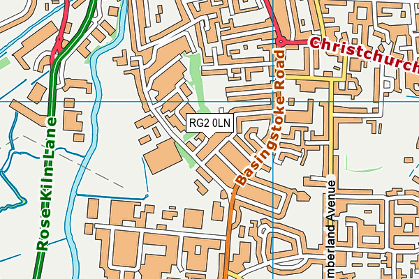RG2 0LN map - OS VectorMap District (Ordnance Survey)
