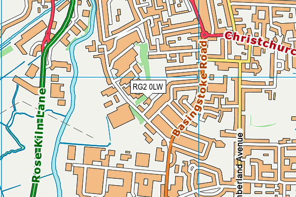 RG2 0LW map - OS VectorMap District (Ordnance Survey)