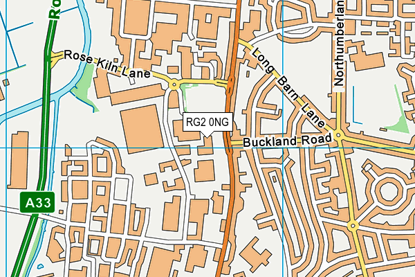 RG2 0NG map - OS VectorMap District (Ordnance Survey)