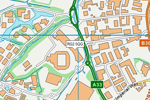 RG2 0QG map - OS VectorMap District (Ordnance Survey)