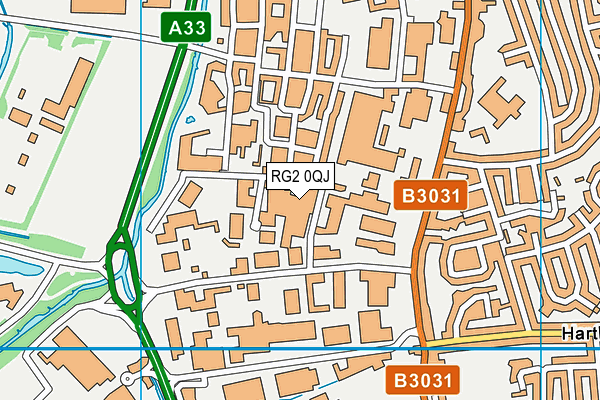 RG2 0QJ map - OS VectorMap District (Ordnance Survey)