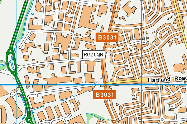 RG2 0QN map - OS VectorMap District (Ordnance Survey)
