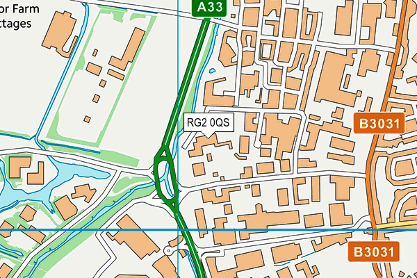 RG2 0QS map - OS VectorMap District (Ordnance Survey)