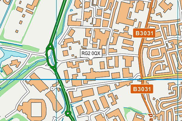 RG2 0QX map - OS VectorMap District (Ordnance Survey)