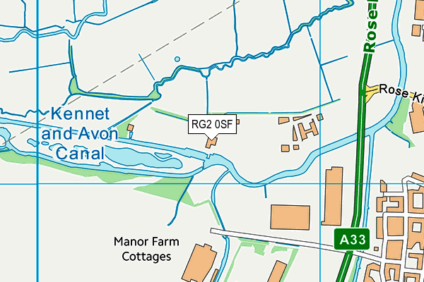 RG2 0SF map - OS VectorMap District (Ordnance Survey)