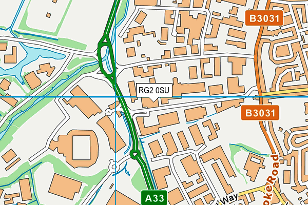 RG2 0SU map - OS VectorMap District (Ordnance Survey)
