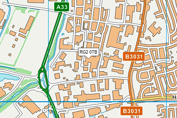 RG2 0TB map - OS VectorMap District (Ordnance Survey)