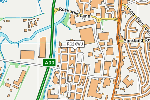 RG2 0WU map - OS VectorMap District (Ordnance Survey)