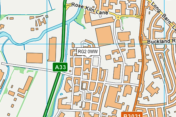 RG2 0WW map - OS VectorMap District (Ordnance Survey)