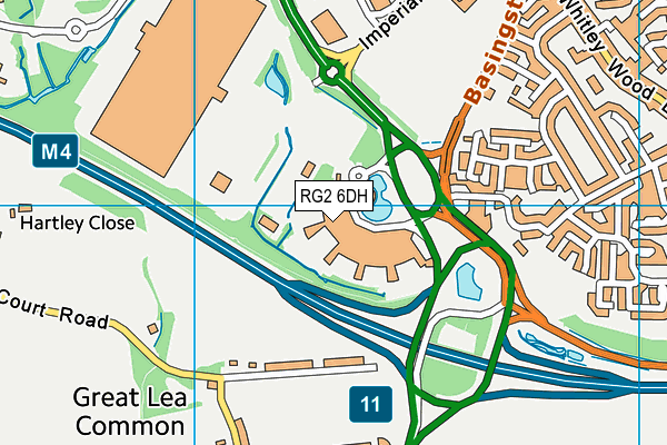 RG2 6DH map - OS VectorMap District (Ordnance Survey)