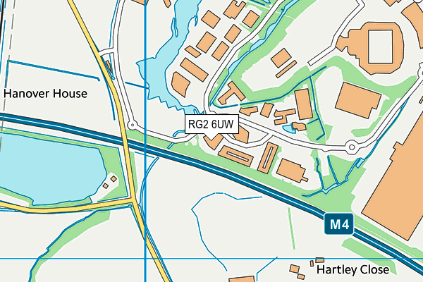 RG2 6UW map - OS VectorMap District (Ordnance Survey)