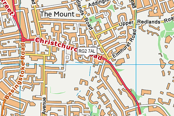 RG2 7AL map - OS VectorMap District (Ordnance Survey)