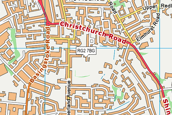 RG2 7BG map - OS VectorMap District (Ordnance Survey)