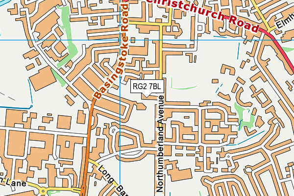 RG2 7BL map - OS VectorMap District (Ordnance Survey)