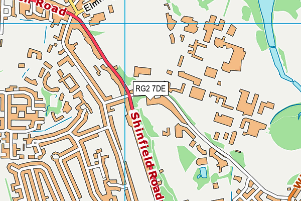 RG2 7DE map - OS VectorMap District (Ordnance Survey)