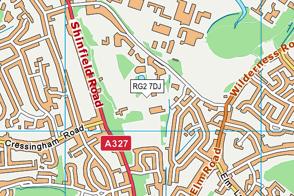 RG2 7DJ map - OS VectorMap District (Ordnance Survey)