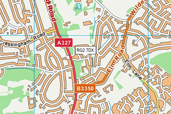 RG2 7DX map - OS VectorMap District (Ordnance Survey)