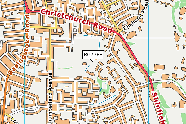 RG2 7EF map - OS VectorMap District (Ordnance Survey)