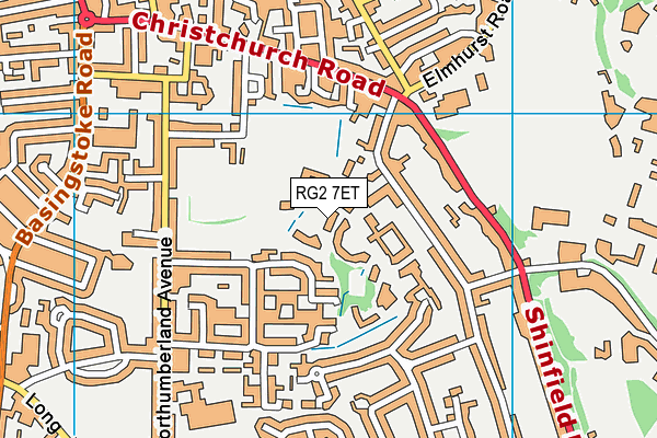 RG2 7ET map - OS VectorMap District (Ordnance Survey)
