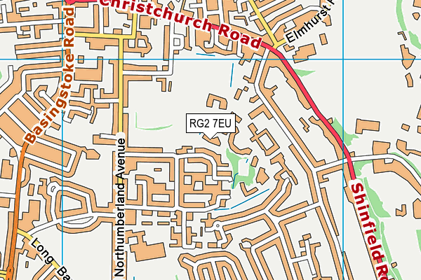 RG2 7EU map - OS VectorMap District (Ordnance Survey)