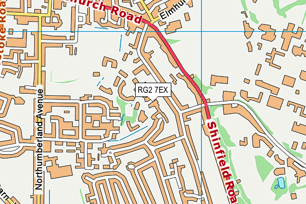 RG2 7EX map - OS VectorMap District (Ordnance Survey)