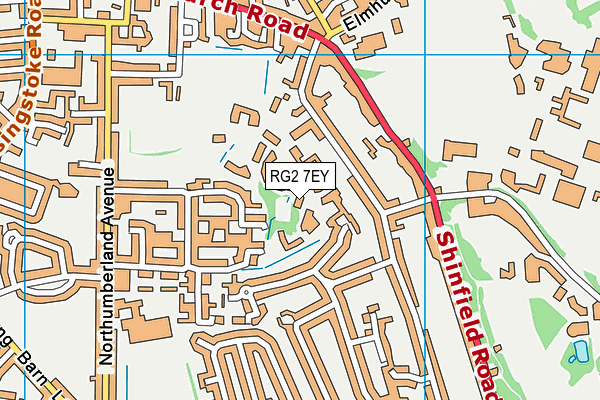 RG2 7EY map - OS VectorMap District (Ordnance Survey)
