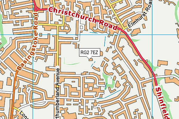RG2 7EZ map - OS VectorMap District (Ordnance Survey)