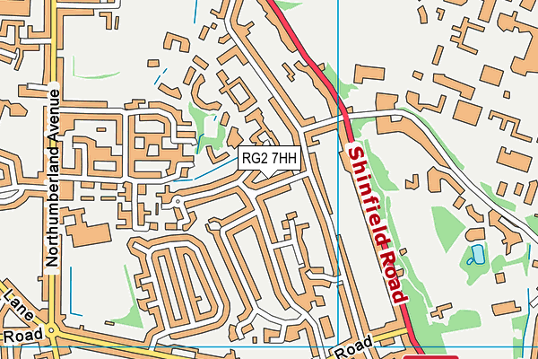 RG2 7HH map - OS VectorMap District (Ordnance Survey)