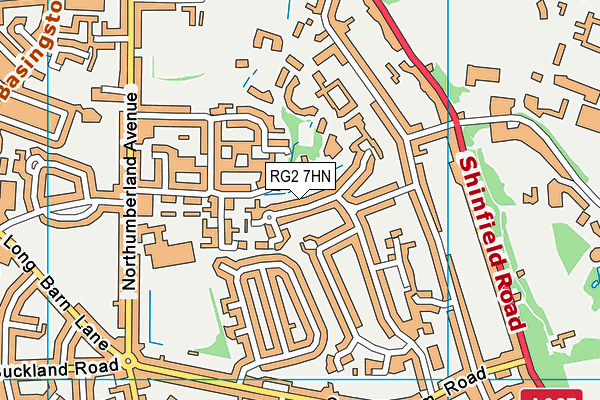 RG2 7HN map - OS VectorMap District (Ordnance Survey)