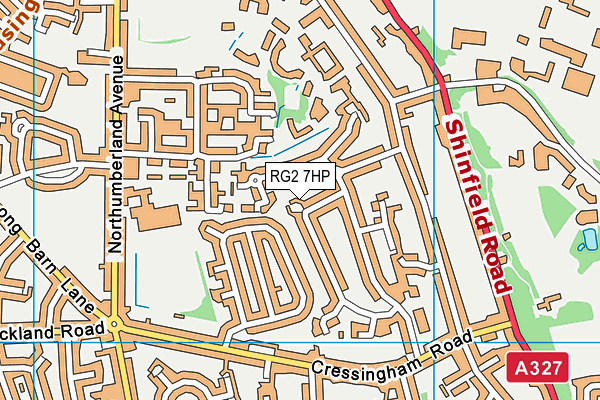 RG2 7HP map - OS VectorMap District (Ordnance Survey)