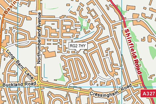 RG2 7HY map - OS VectorMap District (Ordnance Survey)