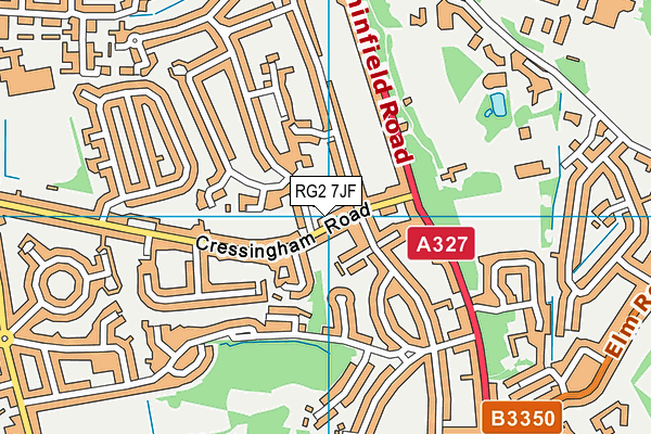 RG2 7JF map - OS VectorMap District (Ordnance Survey)