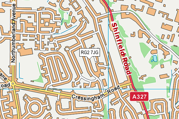 RG2 7JG map - OS VectorMap District (Ordnance Survey)