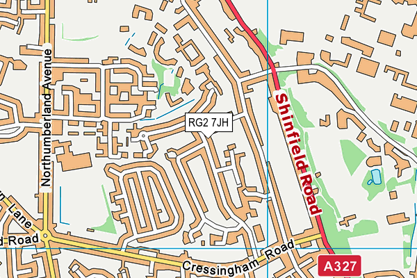 RG2 7JH map - OS VectorMap District (Ordnance Survey)