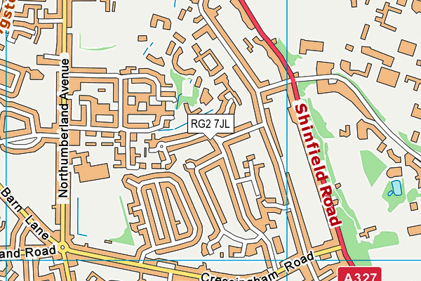 RG2 7JL map - OS VectorMap District (Ordnance Survey)