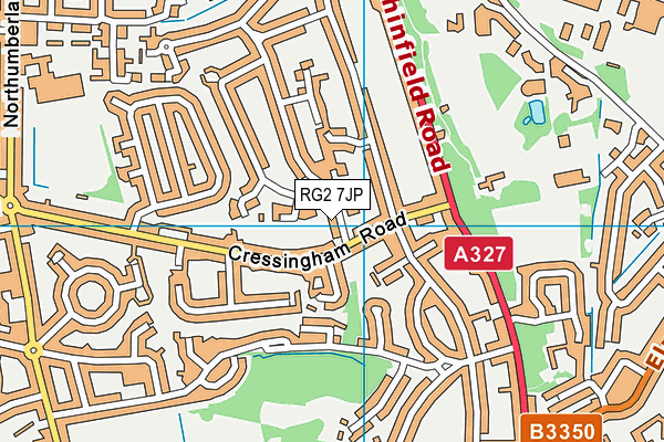 RG2 7JP map - OS VectorMap District (Ordnance Survey)