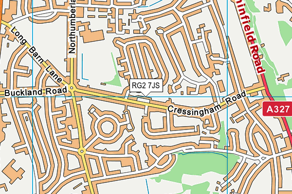 RG2 7JS map - OS VectorMap District (Ordnance Survey)