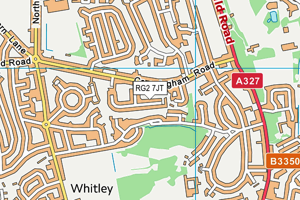 RG2 7JT map - OS VectorMap District (Ordnance Survey)