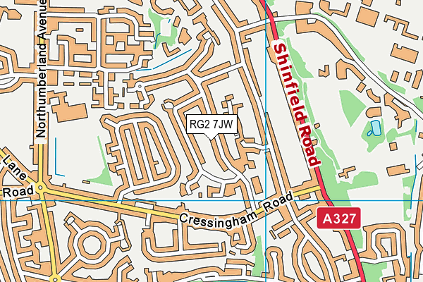 RG2 7JW map - OS VectorMap District (Ordnance Survey)