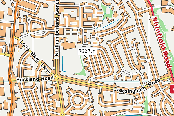 RG2 7JY map - OS VectorMap District (Ordnance Survey)