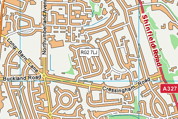 RG2 7LJ map - OS VectorMap District (Ordnance Survey)