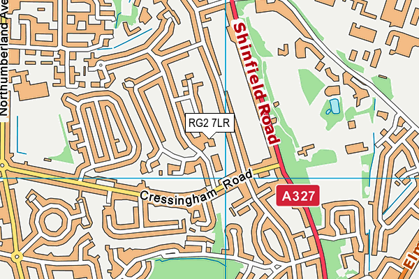 RG2 7LR map - OS VectorMap District (Ordnance Survey)