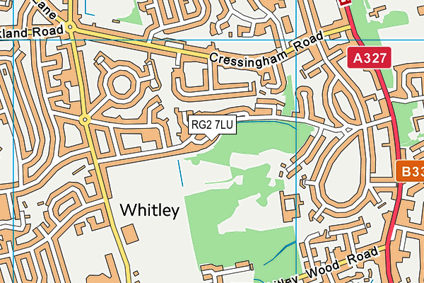 RG2 7LU map - OS VectorMap District (Ordnance Survey)