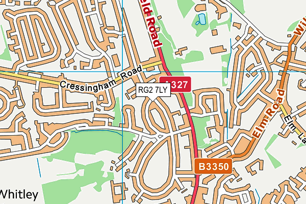 RG2 7LY map - OS VectorMap District (Ordnance Survey)